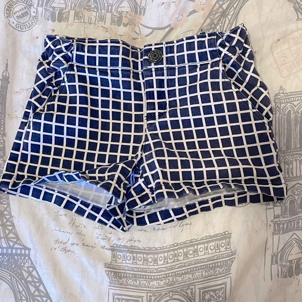 Gymboree blue windowpane print shorts size 4